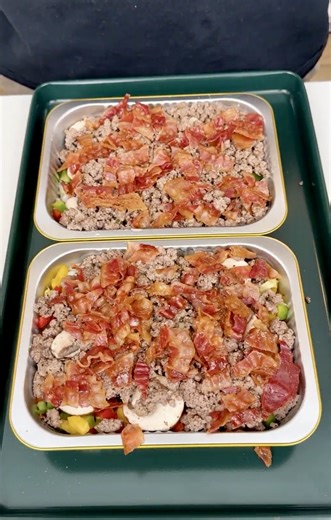 All In One Lunch Your Family Will Love! Danny N shares an amazing recipe using, sweet golden corn, sweet peas, chopped onions, bell pepper blend, baby bella mushrooms, ground beef with the blend seasoning, cooked bacon, mashed potatoes and cheddar jack shredded cheese. | Family Style Cooking