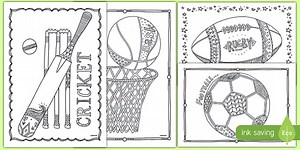 Sports Mindfulness Colouring Sheets