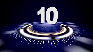 NUMBER 10, Top Ten Numbers Animation with Alpha Channel, Rendering, Background, Loop | Premium Stock Video Footage