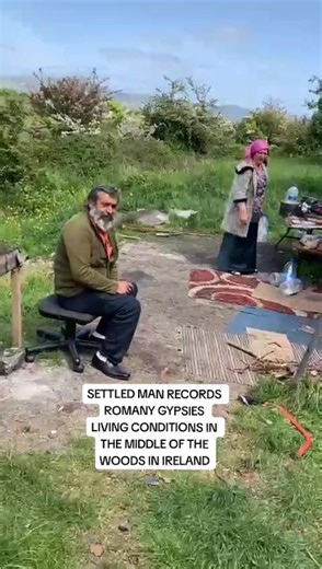 SETTLED MAN RECORDS ROMANY GYPSIES LIVING CONDITIONS IN THE MIDDLE OF THE WOODS IN IRELAND