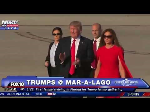WATCH: Donald Trump & Melania Trump REUNITE in Florida for Mar-A-Lago Weekend as Crowds Cheer (FNN)