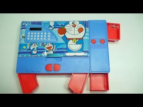 Doramon 4 Button Jumbo Pencil Box With Calculator
