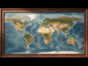 Frame Tv Art 4k - World Map AmbienceRelaxing Earth Background - 2 HOURS TV Wallpaper