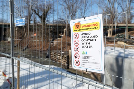 Potomac Map Shows Sewage Spill In River