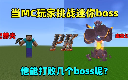 迷你世界：当MC玩家挑战迷你所有boss！他能打败几个boss呢？