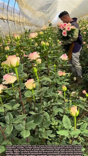 Scientific Rose Harvesting in Controlled Greenhouse Systems