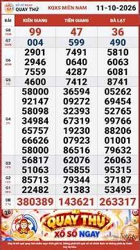 QUAY THỬ XỔ SỐ MIỀN NAM - Ngày 11/10/2026 (CN) | Quay Thử XSMN | Quay Thử Xổ Số Ngay