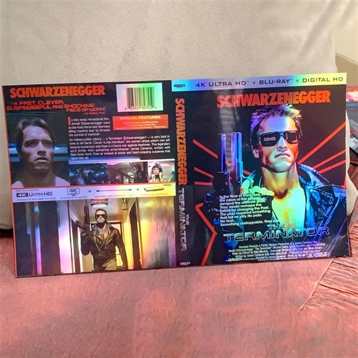Terminator Ultra 4K Bluray Steelbook CONVERSION to Vinyl Holographic Print. Case Cover Insert - Etsy