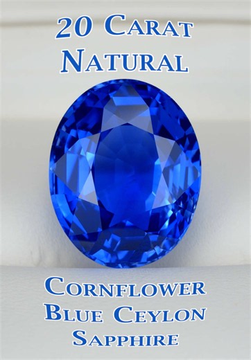 Summer is here, and this 20 Carat Untreated Cornflower Blue Sri Lankan Sapphire is perfect for a more vibrant and sunny look! ☀️ That radiant, Kashmir-like blue color, along with flawless clarity, and that signature Ijadi cutting, what more could you possibly ask for? 💙 #sapphire #gem #ceylon #srilanka #cornflowerblue