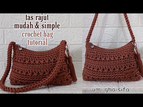 How to Make a Crochet Bag for Beginners Using Rope || Crochet Shoulder Bag Tutorial for Beginners