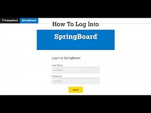 How to Login to Springboard
