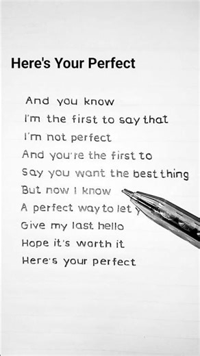 Jamie Miller - Here's Your Perfect 💖 (Lyrics)