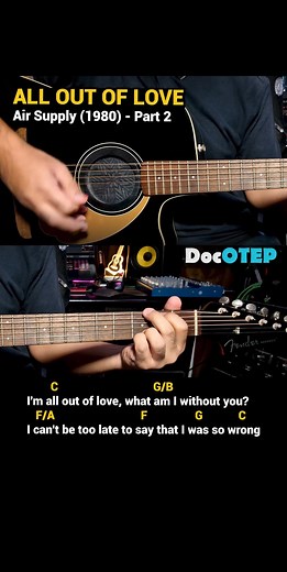 All Out Of Love - Air Supply (1980) Easy Guitar Chords Tutorial with Lyrics Part 2 REELS 🎸🎸🎸 #DocOtepGuitarTutorial | Doc OTEP Studio