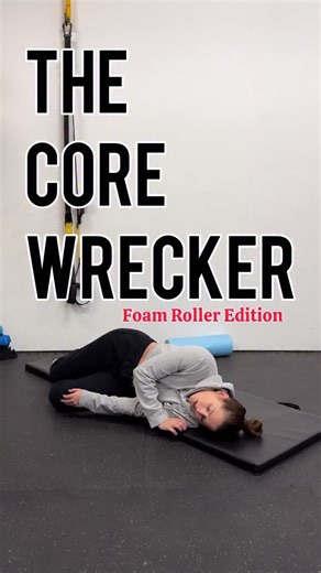 LeslieAnn Fit | Postpartum Fitness Coach on Instagram: "The Core Wrecker 💥 Foam Roller Edition Builds deep core strength, hip stability, and serious anti-extension control. 🔥60s quadruped hold 🔥15/side twists 🔥20 foam roller crunches 🔥15/side heel drops Exhale on the work. Inhale to reset. Slow. Controlled. Intentional. ⚠️ Intermediate only ❌ Not for newly postpartum ✅ Save this if you train your core with purpose #foamroller #fitness #workout #fyp #core"