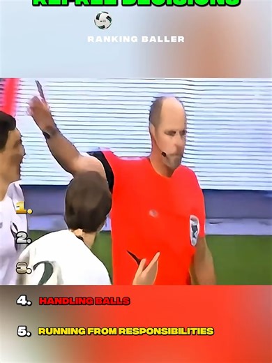 Ranking Worst Referee Decisions 🤡 #Soccer #fyp