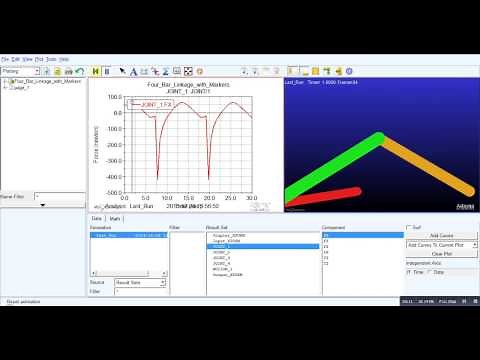 ADAMS Begineer Tutorial Simple four bar mechanism