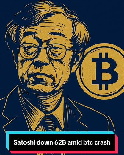 Satoshi's $62B Loss Amid Crypto Crash