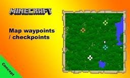 Map waypoints / checkpoints in vanilla minecraft 1.7 Minecraft Map