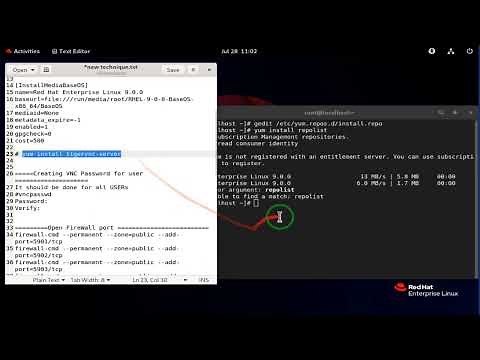 Tiger VNC server RedHat Enterprise Linux 9