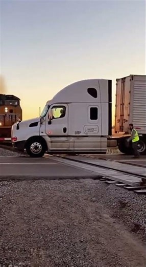 “AI Cinematic Near-Miss Train Scene | Epic Railroad Crossing VFX Moment”