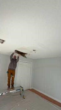 Drywall repair. Ceiling damage from a water leak. ￼