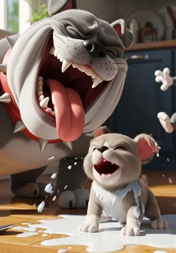 Spike playing with milk in kitchen #tom #viralvideo #usa🇺🇸 #foryoupage #tiktok #trending