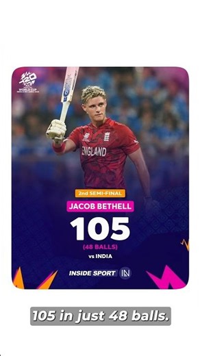 Jacob Bethell's 105(48)FromSpectatortoSuperstar England Lose by7 Runs#JacobBethell#T20WorldCup2026
