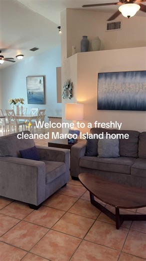 Nothing beats a fresh clean on Marco Island ✨ Walkthrough of a home reset and guest-ready. #clean #cleantok #cleaning #naples #marcoisland