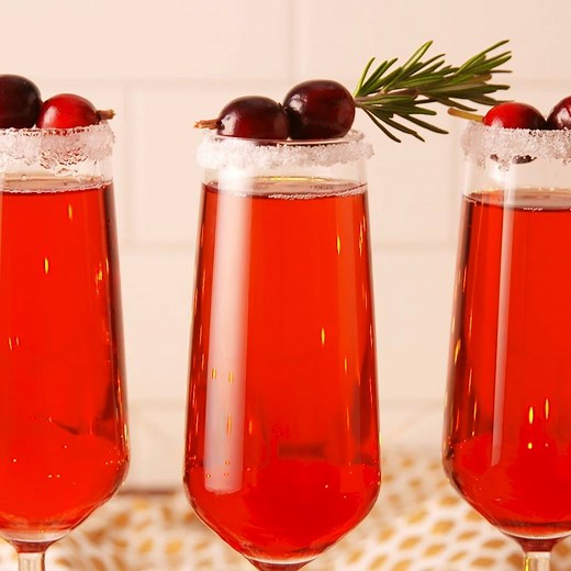 You should have a Cranberry Mimosa in your hand all Christmas morning. Full recipe: http://dlsh.it/dzcP5mm | Delish