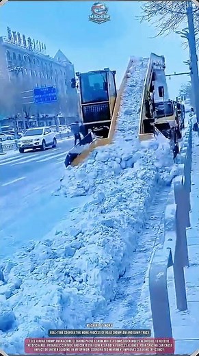 Real-Time Cooperative Work Process of Road Snowplow and Dump Truck