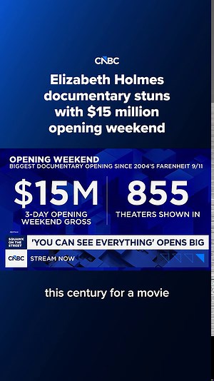 Elizabeth Holmes documentary stuns with $15 million opening weekend