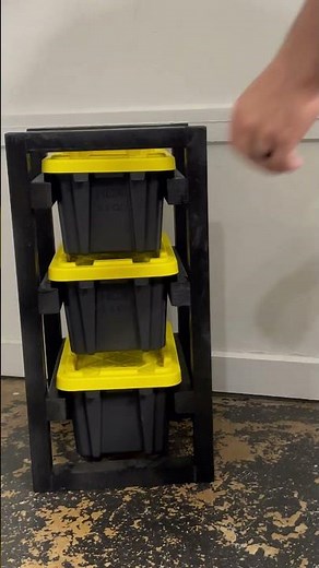 Home Depot came out with 6.5qt Storage Totes. So, I built a “mini” rack for them. #homedepot #diy