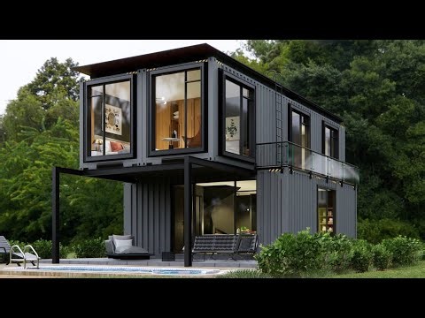 CONTAINER HOUSE EXTERIOR DESIGN IDEAS | INNOVATIVE SHIPPING CONTAINER HOME CLADDING FOR FACADE DECOR