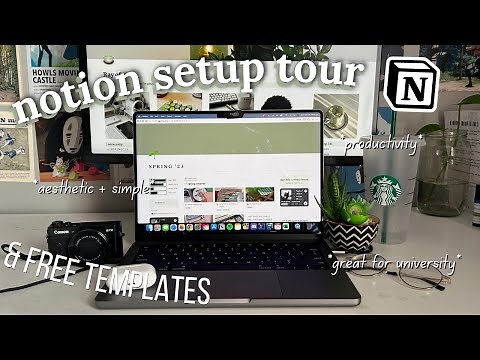 Notion Setup Tour | how i stay productive & organized as a college student + FREE templates💡