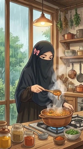 Rainy Day Chickpea Curry with Rice | Cozy Home Cooking no music 🍛🌧️”