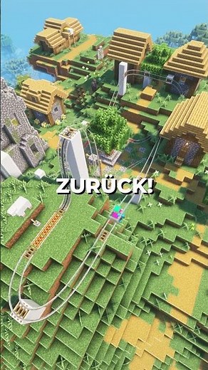 Eine ACHTERBAHN durchs VILLAGER-DORF! #minecraft #rollercoaster #mods