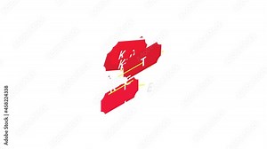 Two red tickets icon animation isometric best object on white backgound