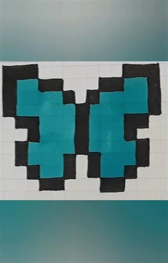 Mini Butterfly Pixel Art 🦋 Easy Graph Drawing in Seconds | Craft And Paper
