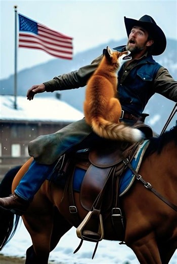 “Foxes ain’t Tame on a Horse” #foxes #horse #ai