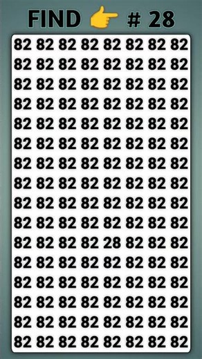 Find the odd number 28! #shortvideo #youtubeshorts #shortsviral