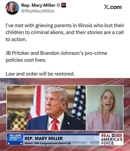 Law and order will be restored. | Congresswoman Mary Miller