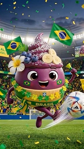 Acai Bowl (Brazil's World CupSecret Weapon!) 🫐🇧🇷⚽