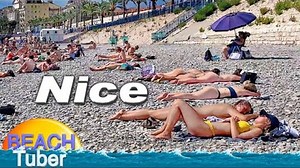 4K VIDEO BEACH WALK [ Nice ] FRANCE SLOW TV Travel vlog