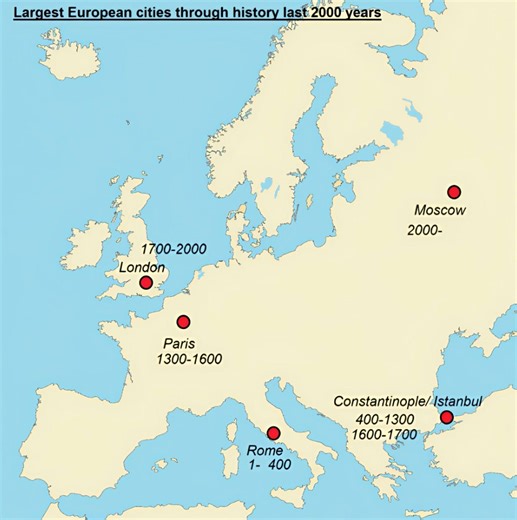 Map Porn | Largest city in Europe that last 2000 years. | Facebook