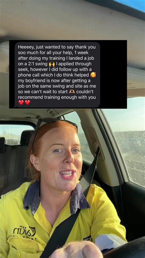 Success story. Securing an entry level Mining Job 1 week post Start Bundle training. All from being honest and following the advice given. #operatortraining #fyp #fifolife #mines#Mining #operatorlife #miningjobs #entryleveljobs #entrylevel #fifo #fifojobs #miningaustralia #workinaustralia #88days #fifocouple #fifocouples #mining couples #88daysfarmwork #88daysregionalwork | Cailin Mining & Civil