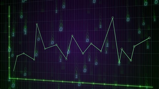 Animation of binary coding and digital data processing over dark background | Premium Stock Video Footage