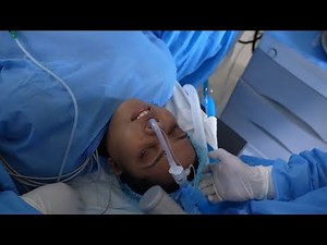 Girl Nervous before Anesthesia Intubation - Special Surgery