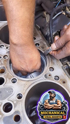 Engine Perfection: Piston & Liner Clearance Test | Pro Gauge Trick #shorts #liner #pistons #skills