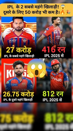 Worth 50 Crores? 😱 Pant vs Iyer: The Battle of IPL's Most Expensive Players! 🏏🔥💰 #shorts #ipl