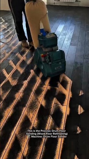 Professional Drum Floor Sanding Process | Hardwood Floor Refinishing Machine in Action USA Standard